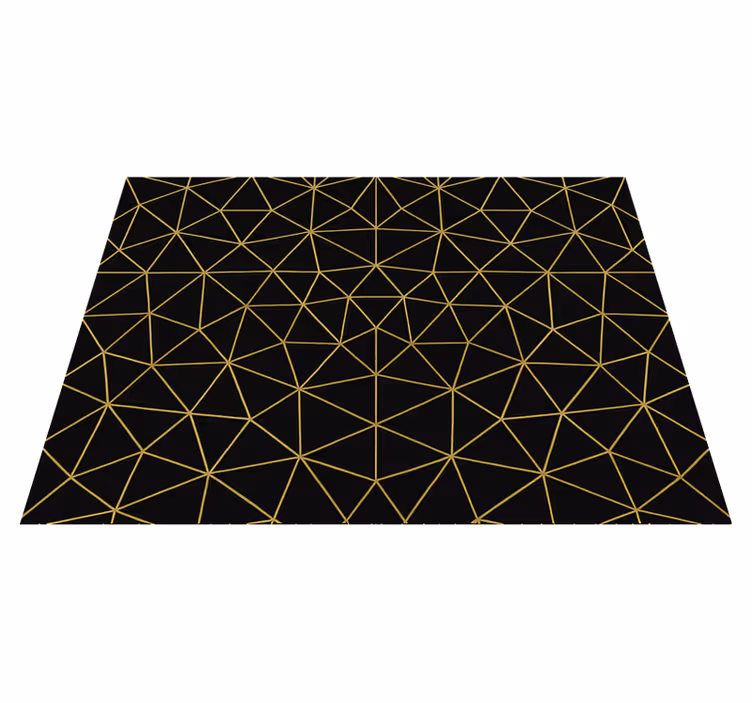 Tapis vinyle géométrique toile géométrique or nuit - TenStickers