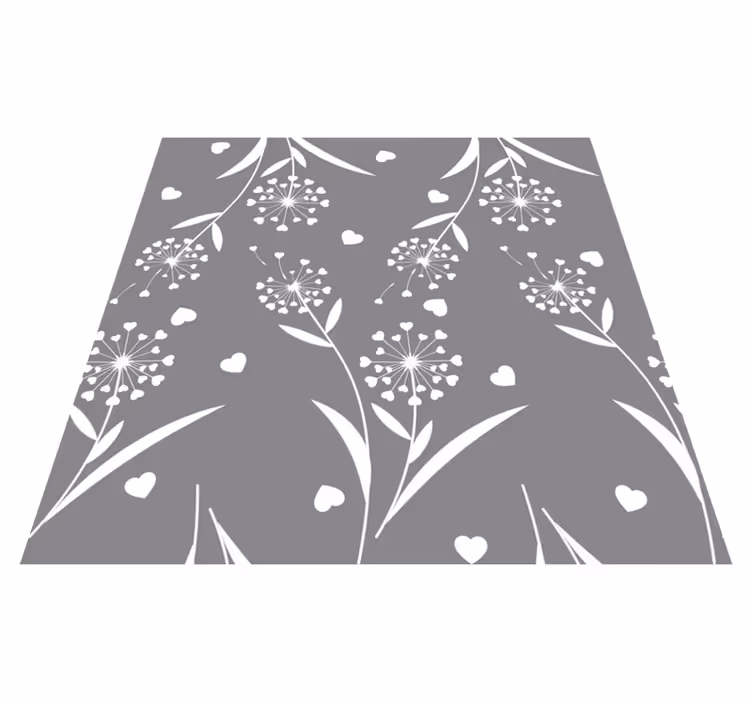 Tapis vinyle salle de bain pissenlits blancs - TenStickers