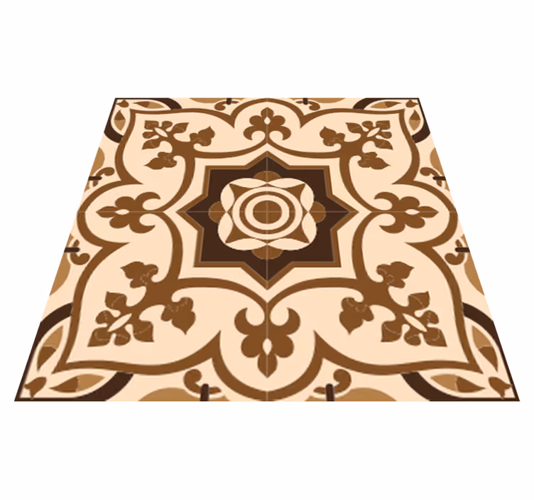 Tapis vinyle salle de bain motifs carreaux espagnols - TenStickers