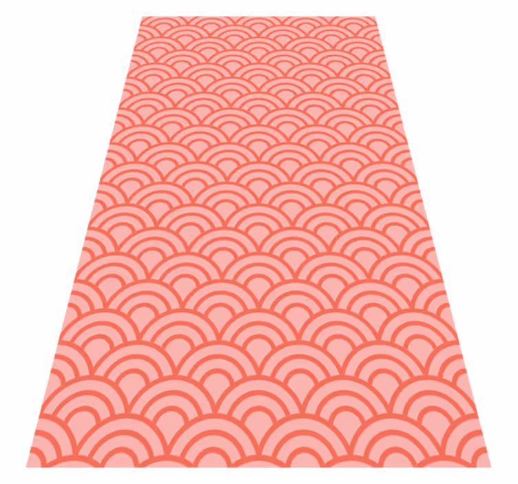 Tapis vinyle salle de bain corail vivant pantone - TenStickers
