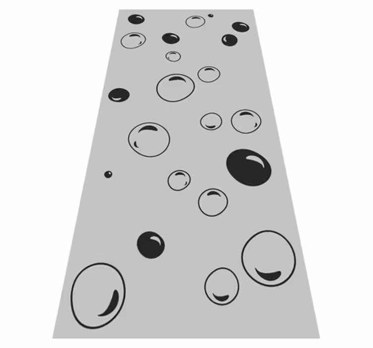 Tapis vinyle salle de bain motifs bulles translucides - TenStickers