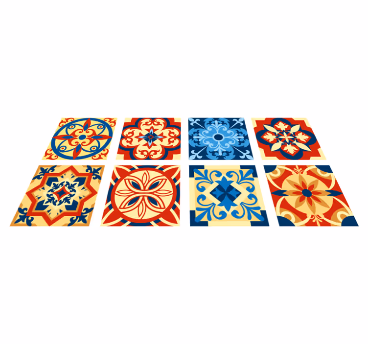 Tapis vinyle cuisine carreaux azulejos eraldo - TenStickers