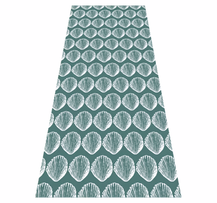 Tapis vinyle cuisine motif rétro coquillage - TenStickers