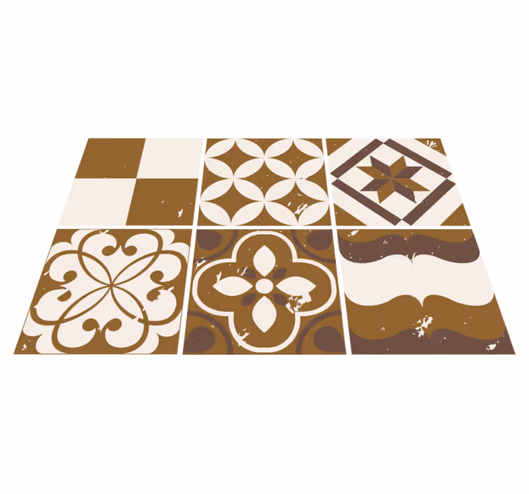 Tapis vinyle cuisine design béton brun - TenStickers
