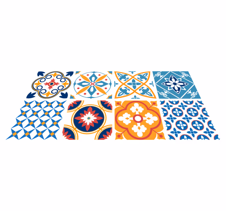 Tapis vinyle cuisine sevrinia carreaux ciment - TenStickers