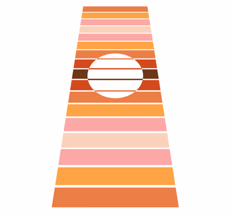 Tapis vinyle cuisine soleil années 70 - TenStickers