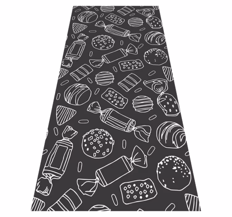 Tapis vinyle cuisine motif caramelos - TenStickers