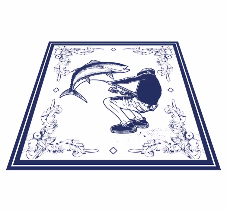 Tapis vinyle cuisine pêcheur - TenStickers