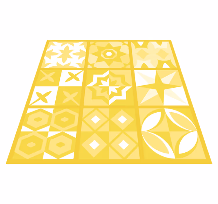 Tapis vinyle cuisine jaune lumineux - TenStickers