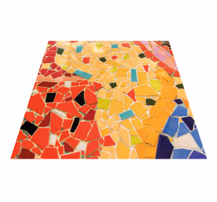 Tapis vinyle cuisine mosaïque céramique colorée - TenStickers
