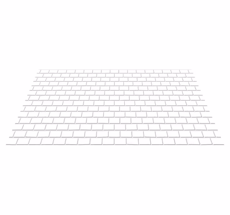 Tapis vinyle cuisine briques blanches - TenStickers