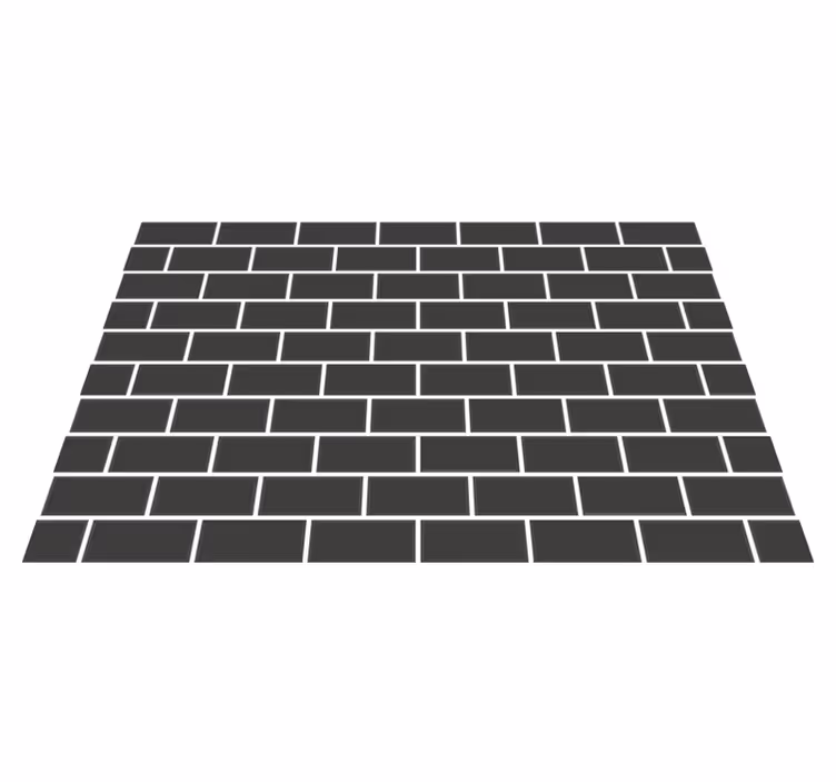 Tapis vinyle cuisine brique noire autocollant - TenStickers