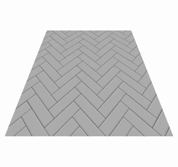 Tapis vinyle cuisine carreaux en chevron gris - TenStickers