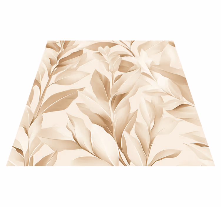 Tapis vinyle cuisine design beige à motifs - TenStickers