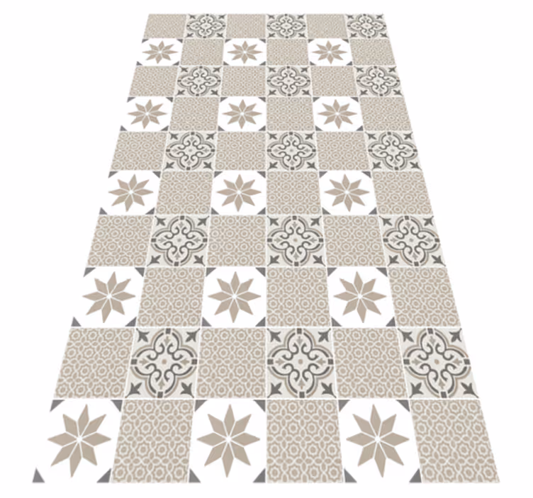 Tapis vinyle cuisine mosaïque marocaine sable - TenStickers