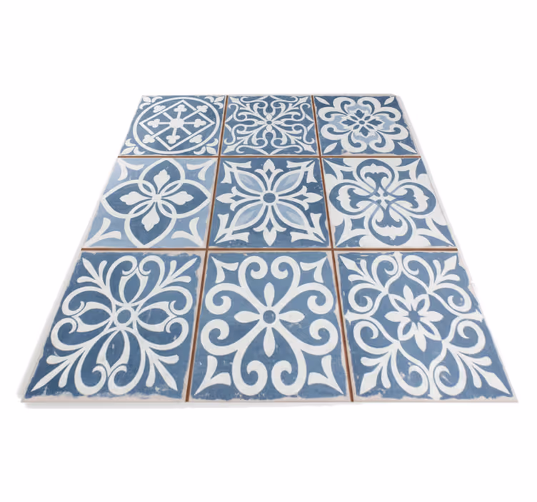 Tapis vinyle cuisine motifs carreaux marocains - TenStickers
