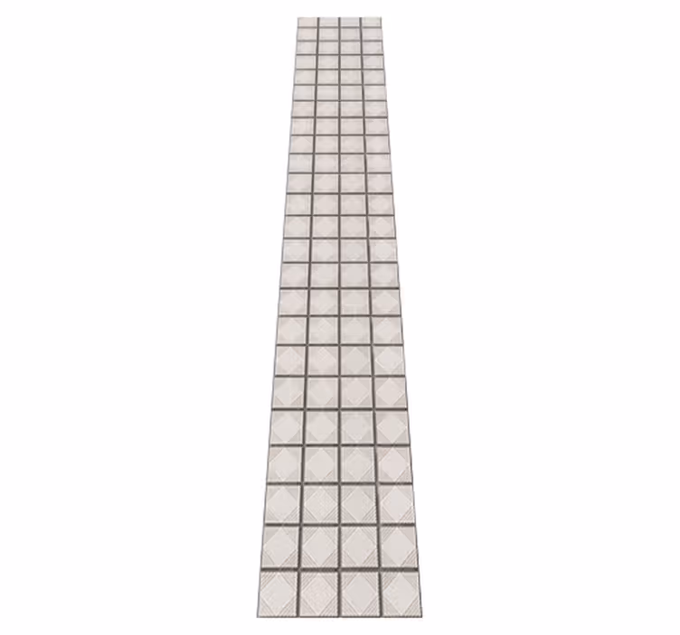 Tapis vinyle cuisine motifs abstraits minimalistes blancs - TenStickers