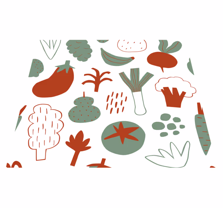 Tapis vinyle cuisine légumes colorés - TenStickers