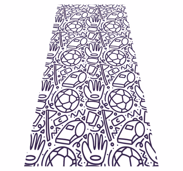 Tapis vinyle chambre design doodle sportif - TenStickers