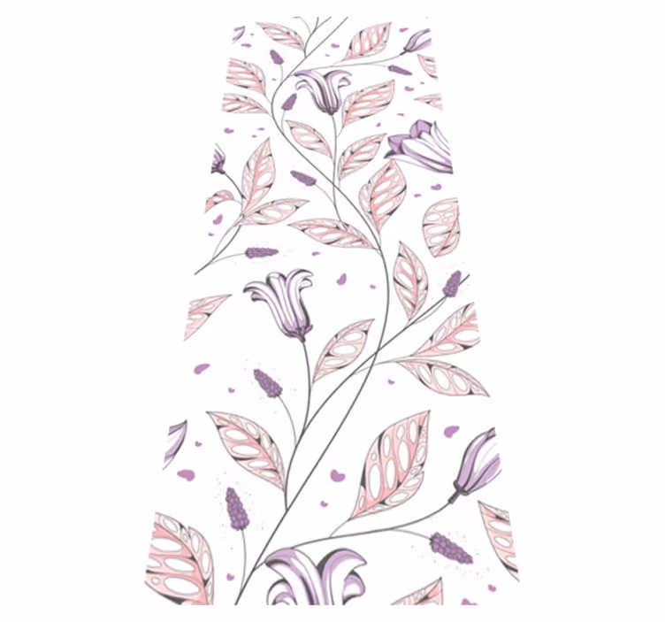 Tapis vinyle chambre motif tulipes élégantes violettes - TenStickers