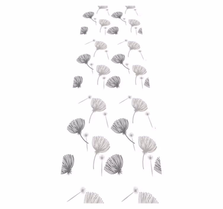 Tapis vinyle chambre motif fleurs des champs sur blanc - TenStickers