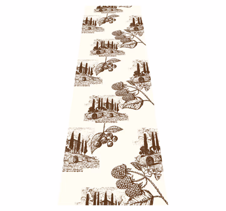 Tapis vinyle chambre motif de vie campagnarde française - TenStickers