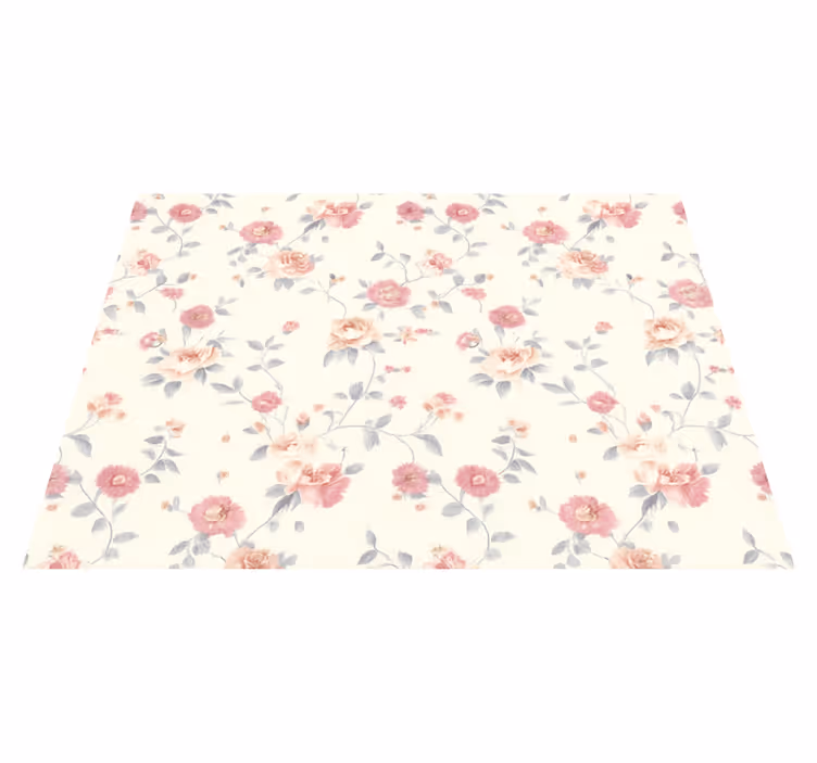 Tapis vinyle chambre imprimé floral - TenStickers