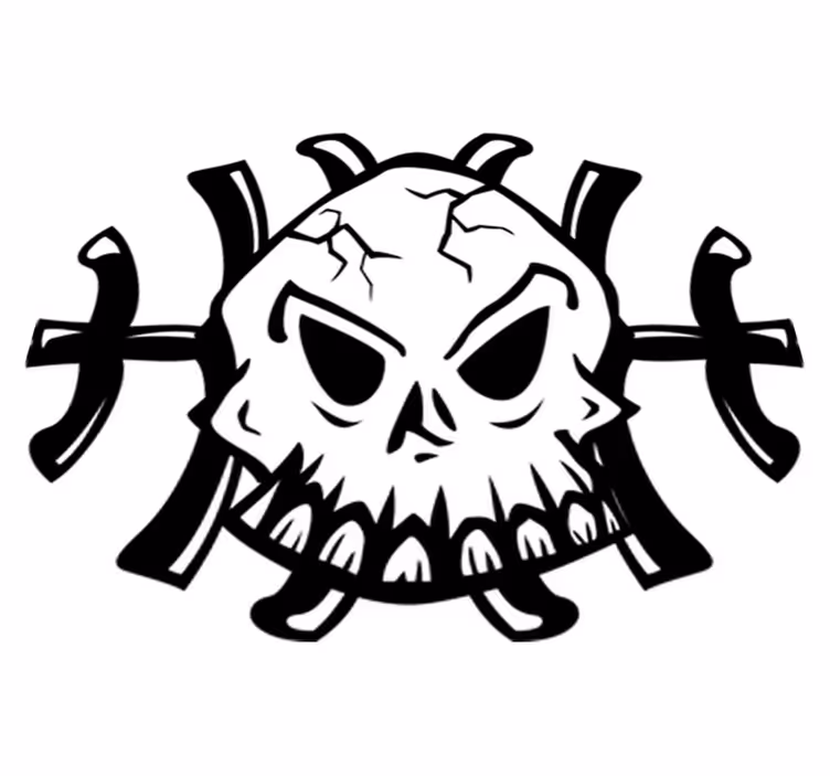 Tapis vinyle chambre logo de skull décoratif - TenStickers