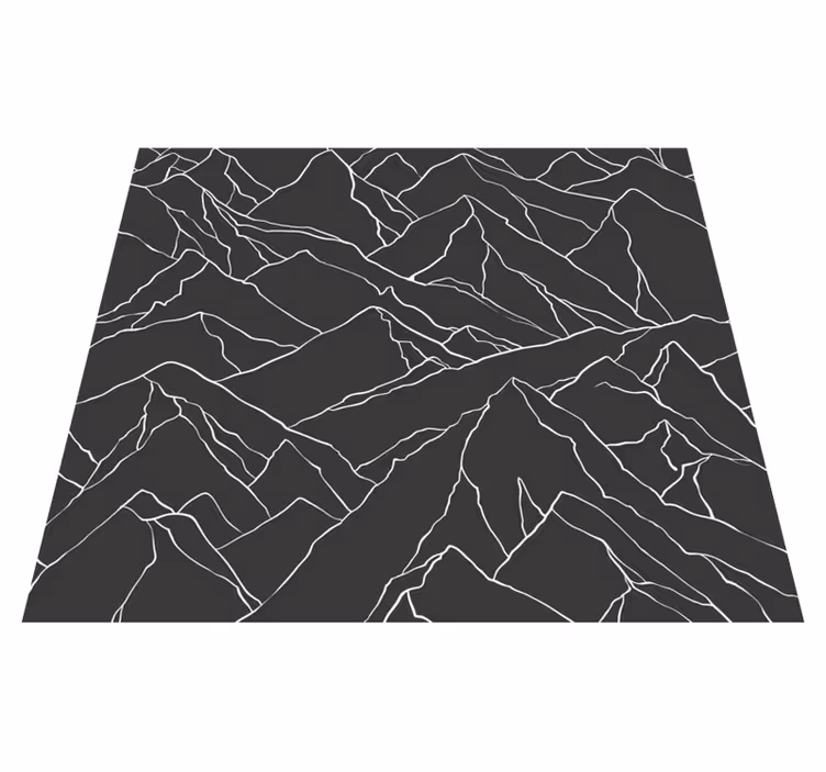 Tapis vinyle bureau contour de montagnes - TenStickers