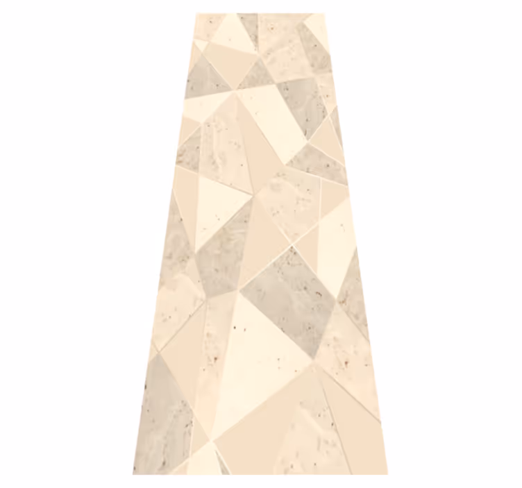 Tapis vinyle bureau triangles dorés en 3d - TenStickers