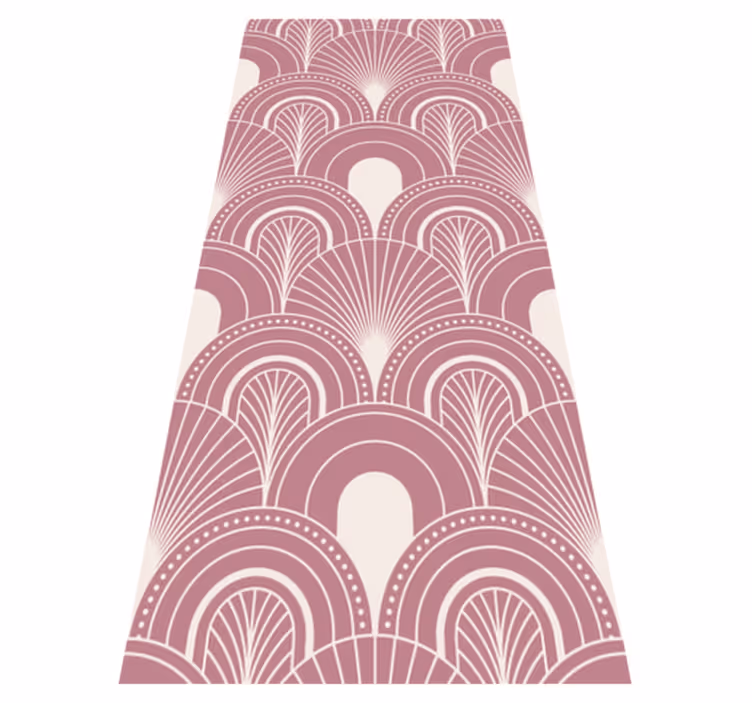 Tapis vinyle bureau style arc doré rose - TenStickers