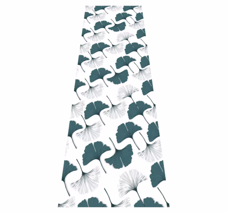 Tapis vinyle bureau motif feuilles de ginkgo - TenStickers