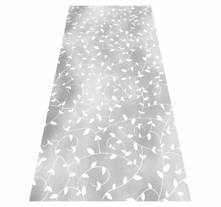 Tapis vinyle chambre branches d'arbre blanches et argentées - TenStickers