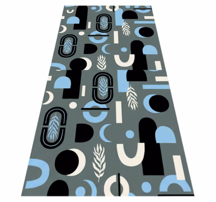 Tapis vinyle chambre motif géométrique abstrait - TenStickers