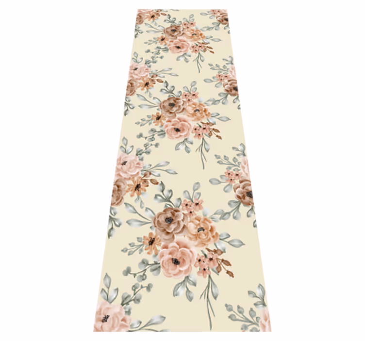 Tapis vinyle chambre tableau huile roses romantiques - TenStickers