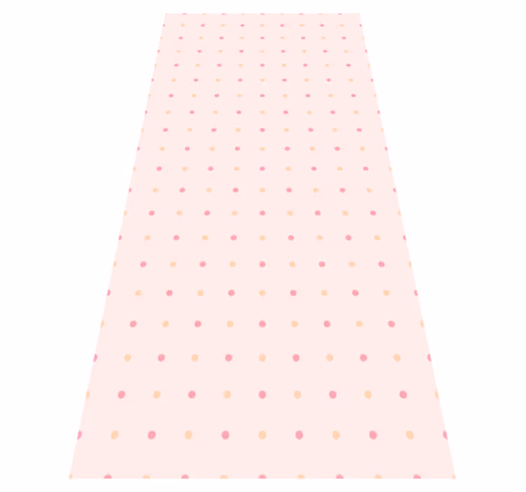 Tapis vinyle chambre pois rose pâle - TenStickers