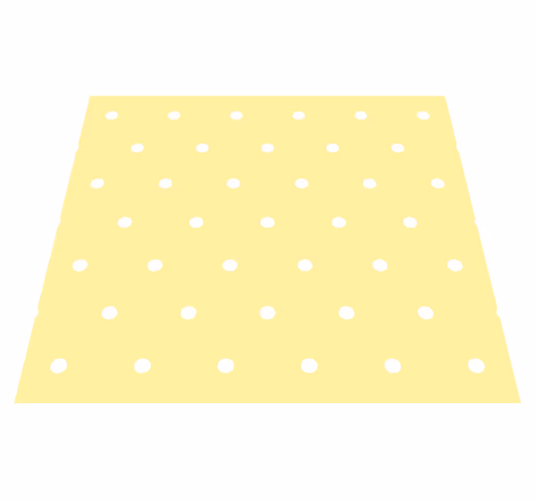 Tapis vinyle chambre pois réguliers sur fond jaune - TenStickers
