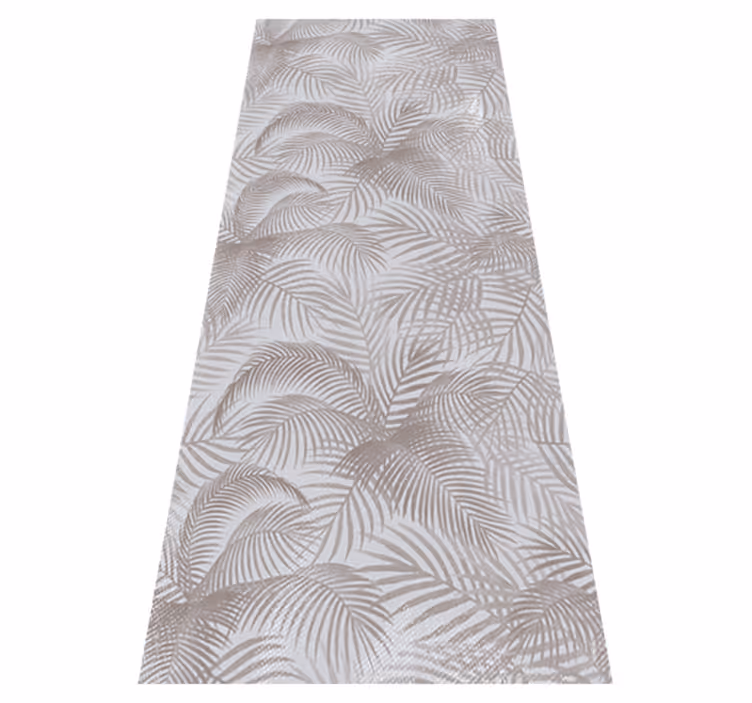 Tapis vinyle chambre botanique élégante grise 80's - TenStickers