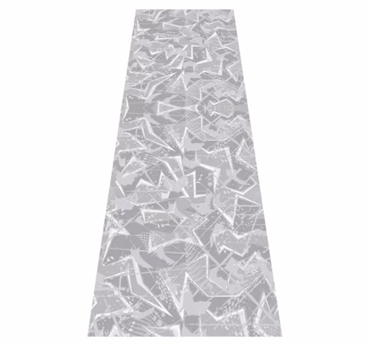 Tapis vinyle chambre motifs graphiques gris années 80 - TenStickers