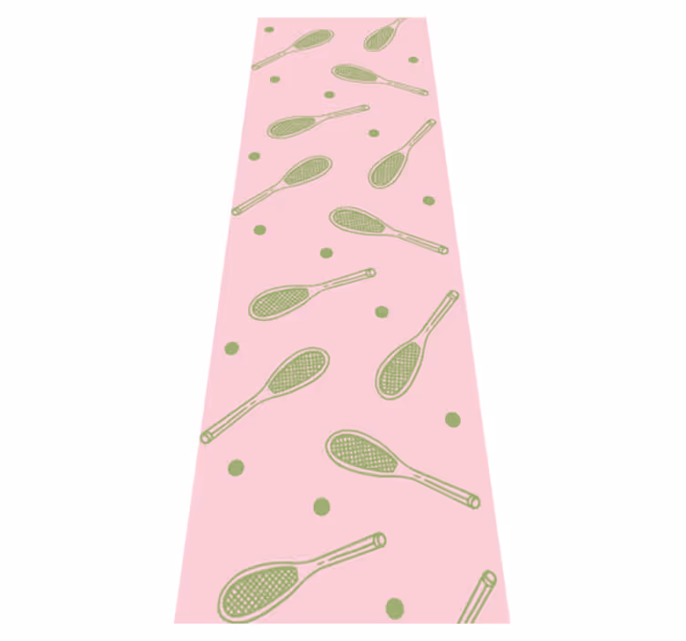 Tapis vinyle chambre motif raquettes de tennis sans couture - TenStickers