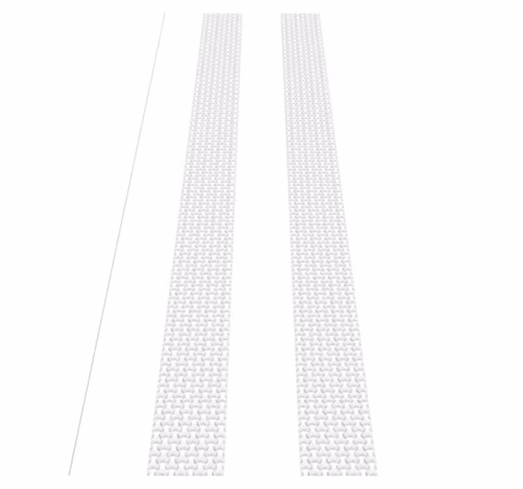 Tapis vinyle chambre rayures verticales blanches 3d - TenStickers