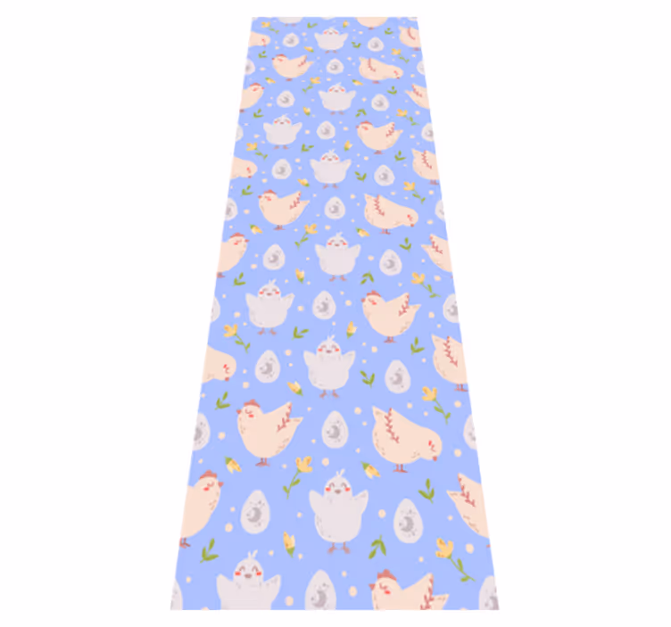 Tapis vinyle chambre personnages de poules pour enfants - TenStickers