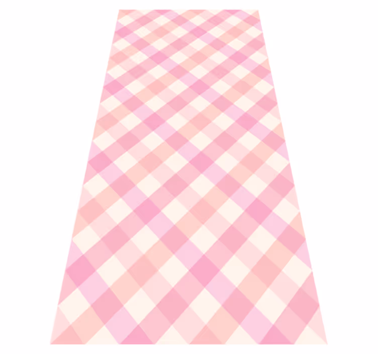 Tapis vinyle chambre motif à carreaux roses - TenStickers