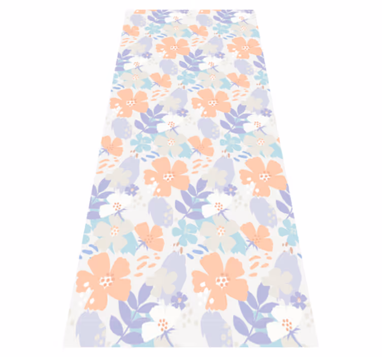 Tapis vinyle chambre fleurs originales style nordique - TenStickers