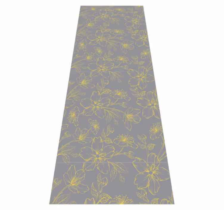 Tapis vinyle chambre motif floral pantone - TenStickers