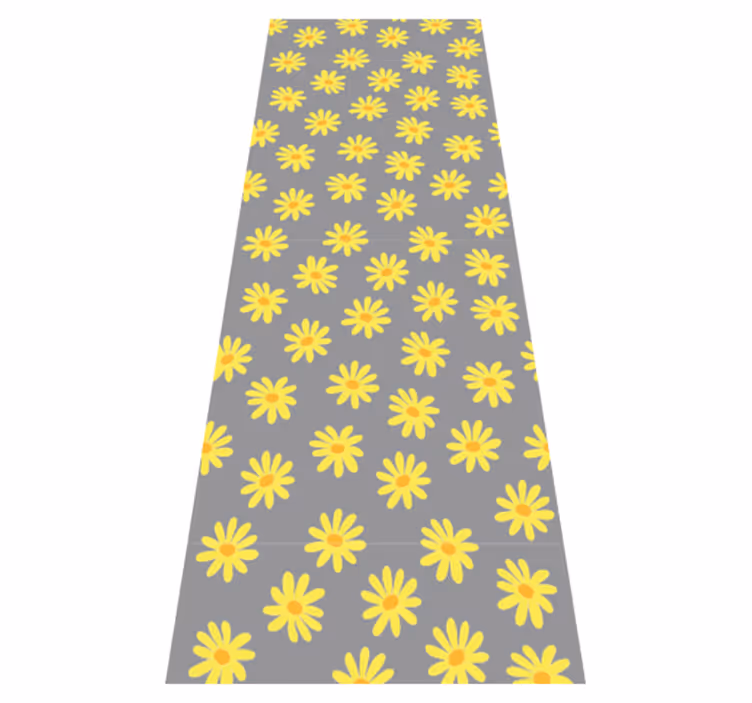 Tapis vinyle chambre couleur calendula - TenStickers