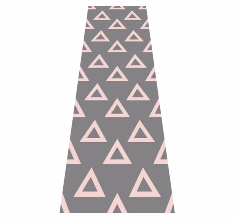 Tapis vinyle chambre triangles roses et gris - TenStickers