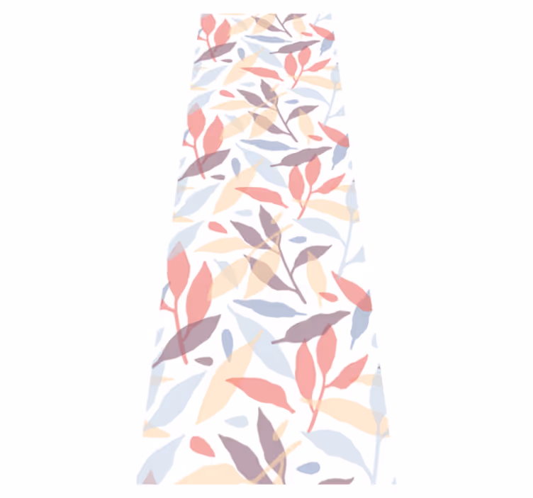 Tapis vinyle chambre branches d'arbres colorées - TenStickers