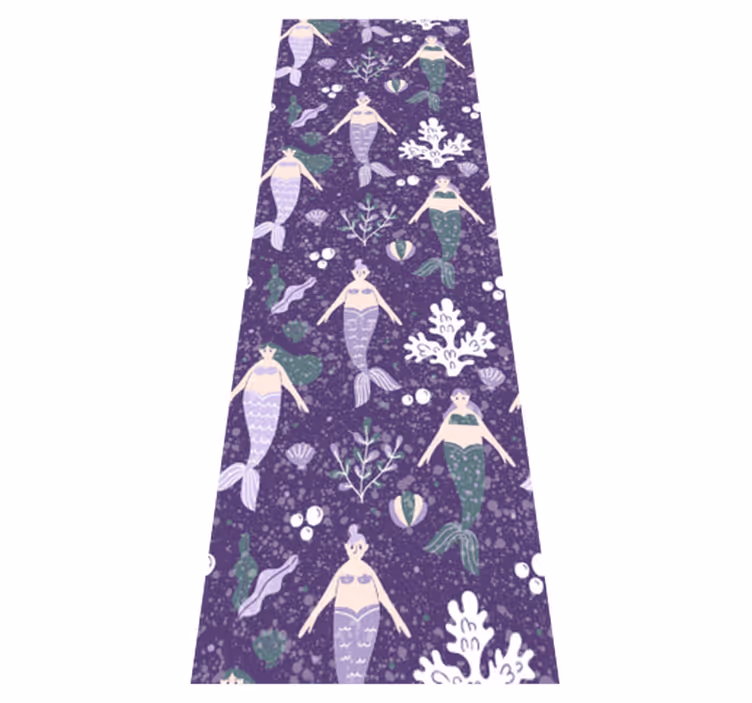 Tapis vinyle chambre éclaboussure de sirène - TenStickers