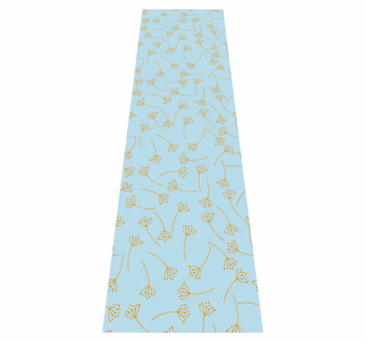 Tapis vinyle chambre plantes nordiques bleues - TenStickers